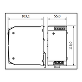 POWER SUPPLY 24V DC 7.5A MAX DIN RAIL MOUNTABLE ADFLEX17024A ADELSYSTEM